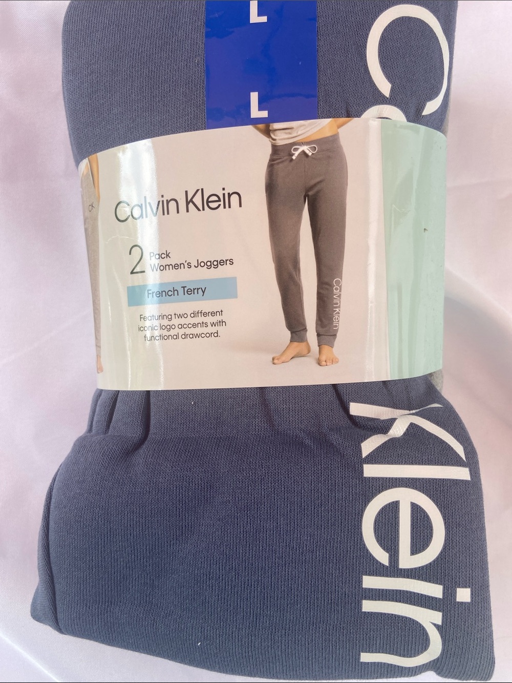 Calvin Klein Gray with black logo and Light blue Joggers with White Logo